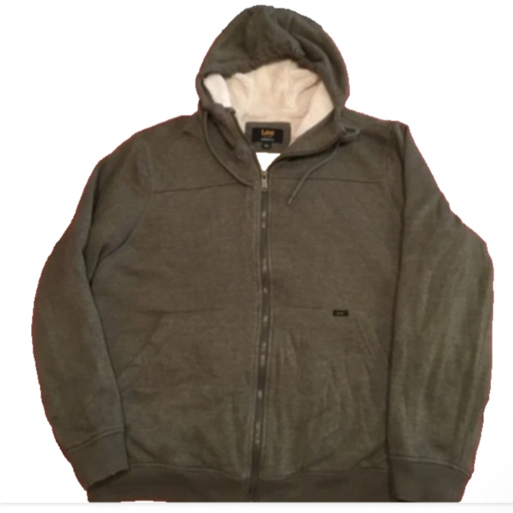 MEN'S LEE WATER RESISTANT HOODED SHERPA JACKET L RELAXED FIT